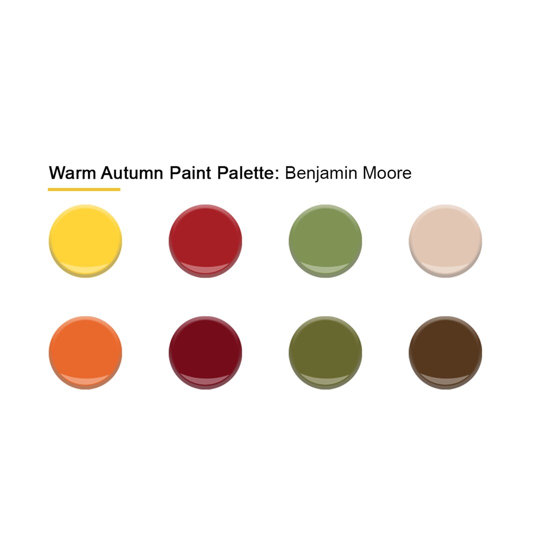 Paint Palette- Autumn Warm- Benjamin Moore - Etsy