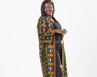 Quimono com estampa africana