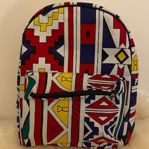 Sac à dos imprimé africain/ Grand sac à dos fait main