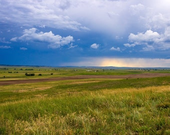 Fotodruck, Home Decor, Wandkunst, Nach dem Regen, Leinwanddruck, South Dakota, Sturm, ländlich, Landschaftsfotografie, 8x10, 11x14, 16x20