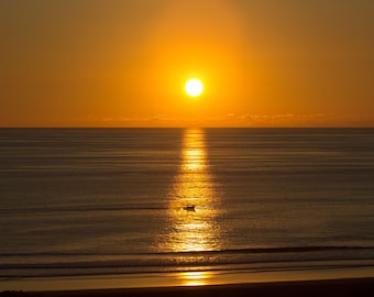 Costa Rica Sunset Print – Pacific Coast Beach Photography, Tropical Ocean Wall Art