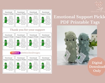 Tags augurken emotionele ondersteuning: afdrukbare displaytags (pdf)