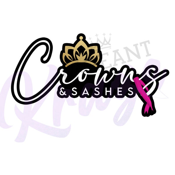 Crowns and Sashes Pageant Gift graphic Cricut or Silhouette design space studio sublimation heat transfers printable Vinyl png jpeg