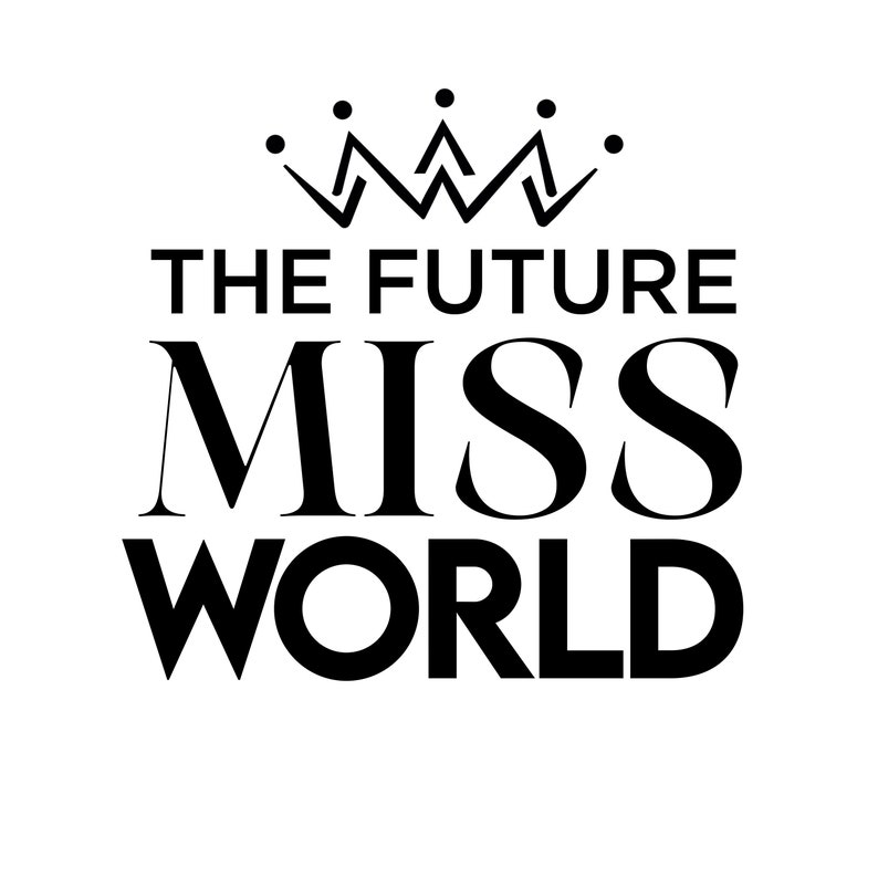 Future Miss World Pageant Gifts, graphics Cricut or Silhouette design space sublimation heat transfers printable Vinyl png jpeg earth day image 1