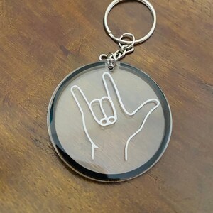 ASL Love Keychain / Sign Language Keychain / Sign Language Gifts