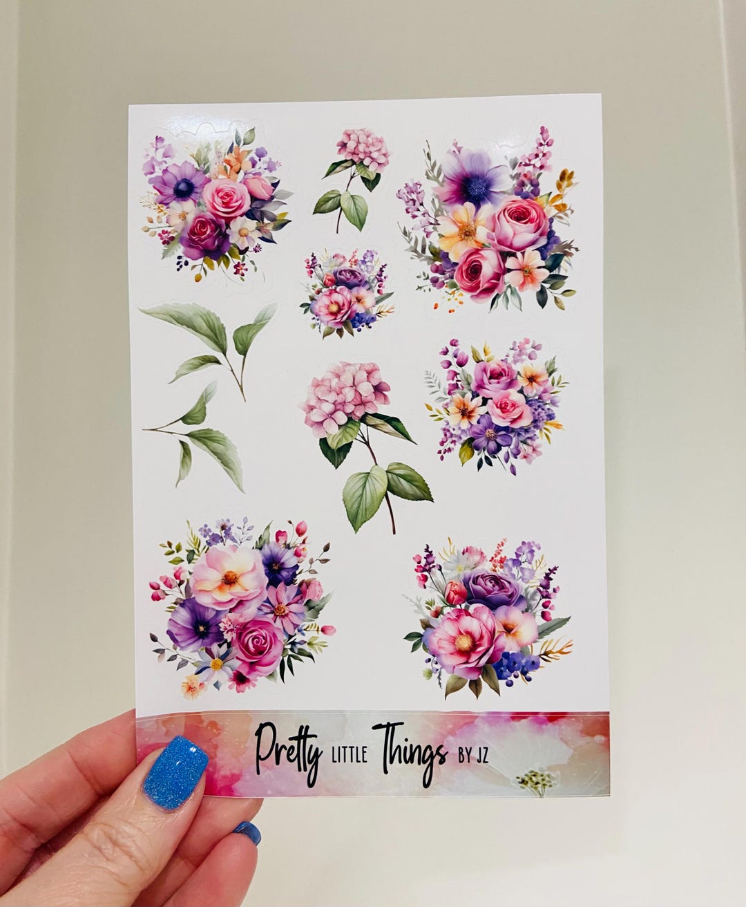 Rose Sticker Sheet / Planner Stickers / Flower Stickers / Assorted ...