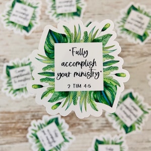 JW Fully Accomplish Your Ministry Stickers / 2 Tim 4:5 Stickers / Pioneer School Stickers / Spanish JW Stickers / Pioneer Gifts