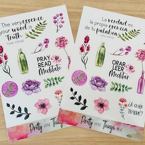 JW Stickers / 2023 Year Text / JW Gifts / Planner Stickers / JW Planner Stickers / Watercolor Flower Stickers / Pioneer School Gifts