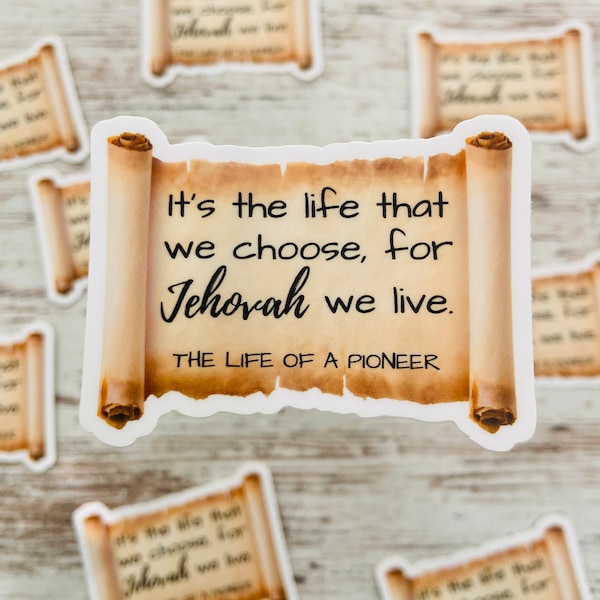 The Life of a Pioneer Stickers / Pioneer Gifts / JW Pioneer Stickers / Pioneer School Gifts / La Vida Del Precursor