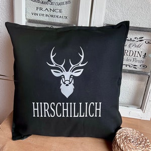 Pillow cover deer/cushion cover Hirschillich/gift idea pillow 50x50 pumpkin/autumn/winter image 6