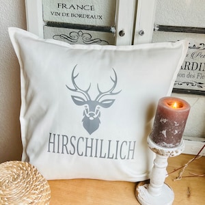 Pillow cover deer/cushion cover Hirschillich/gift idea pillow 50x50 pumpkin/autumn/winter image 7