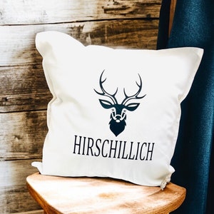 Pillow cover deer/cushion cover Hirschillich/gift idea pillow 50x50 pumpkin/autumn/winter image 2