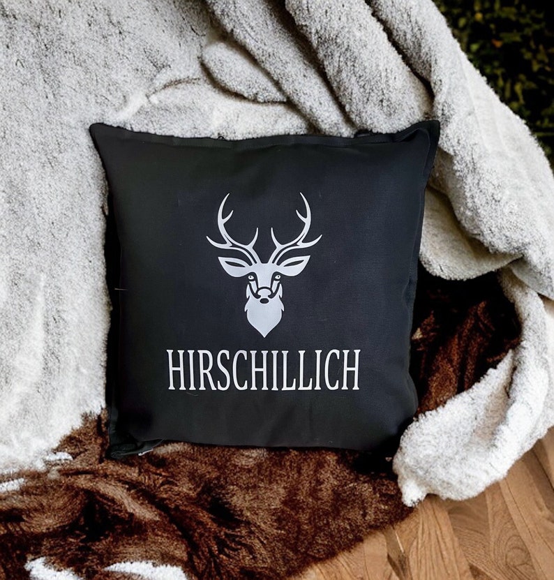 Pillow cover deer/cushion cover Hirschillich/gift idea pillow 50x50 pumpkin/autumn/winter image 4