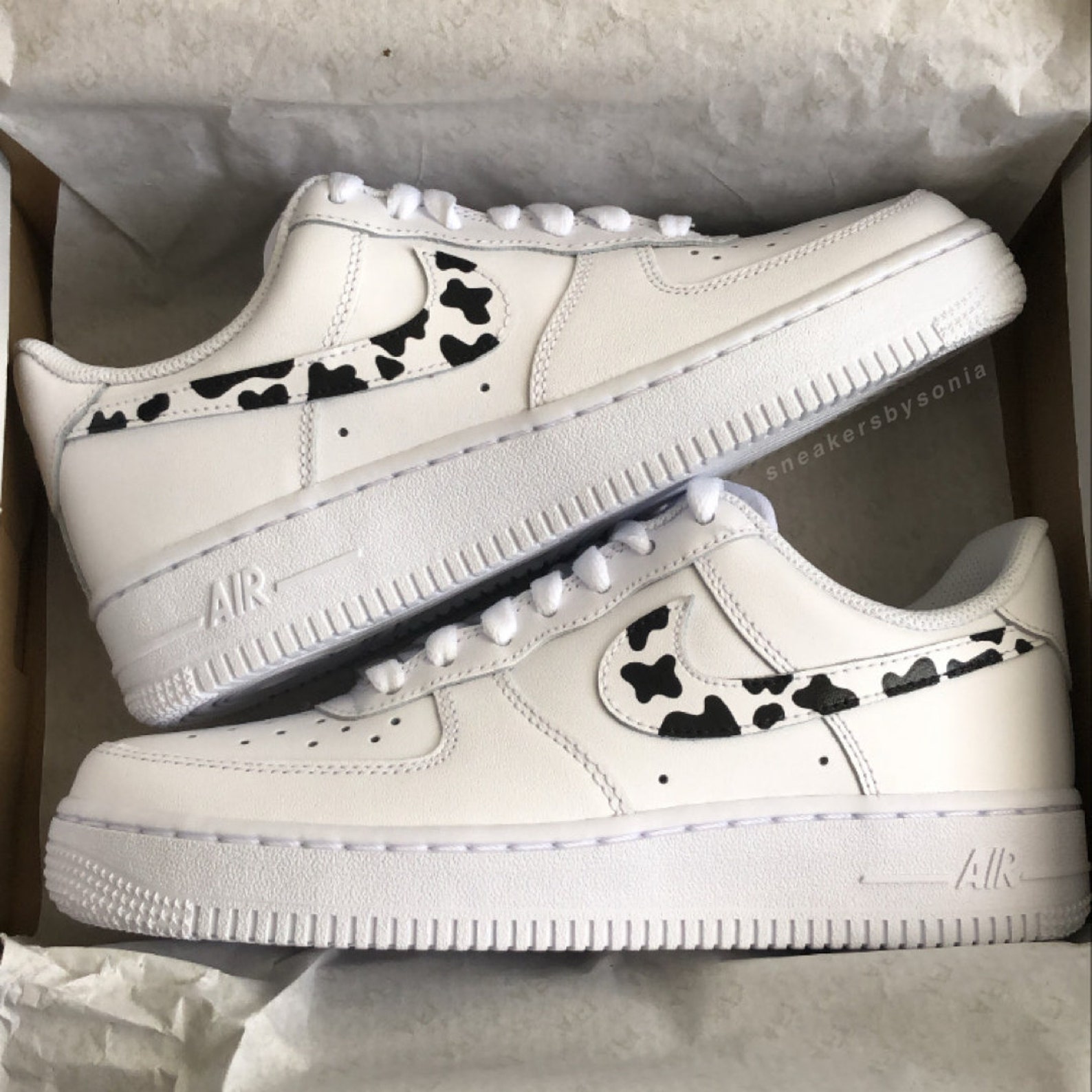 cow print air force 1