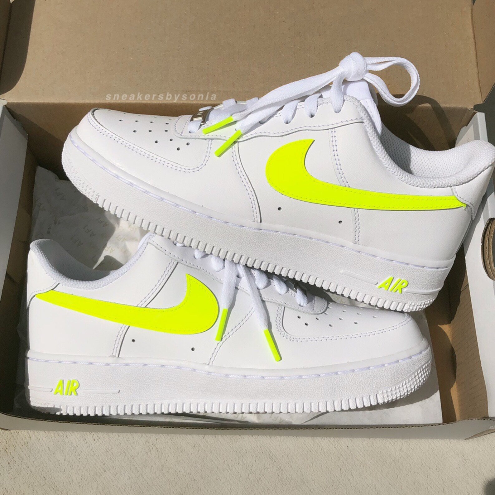 nike air force neon yellow