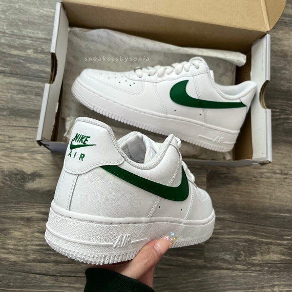 Forest Green Air Force 1 Custom Handpainted Sneakers Etsy UK