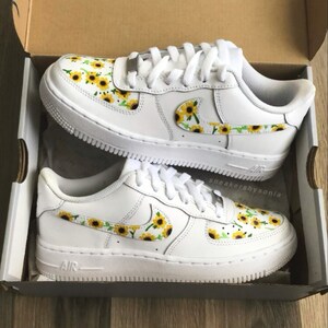 Sunflower Air Force 1 Custom Handpainted Sneakers - Etsy