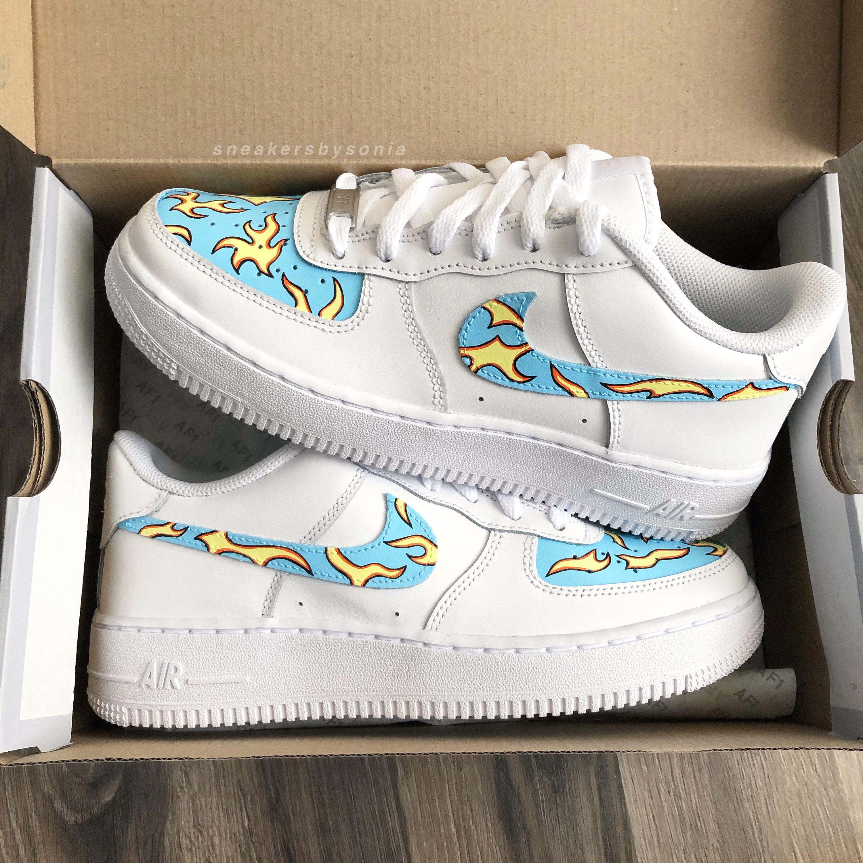 Flames Patch Air Force 1 custom patch for shoes fire nike patch nike iron on