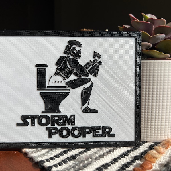 StarWars Bathroom|Storm Pooper Use The Force Sign|Funny Bathroom|Bathroom Wall Decor|Bathroom Counter Decor|Shelf Decor|Rustic Decor