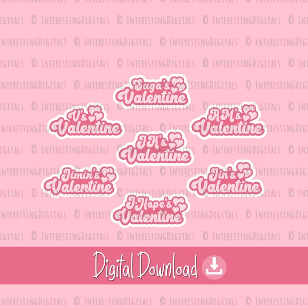 Kpop printables, Printable stickers, Kpop valentines, Valentines day, Kpop digital, Kpop digital art, Kpop, Kpop merch, Art, Commercial use