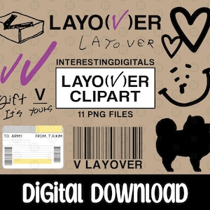 K-pop printables, Kpop clipart, Layover, Clip art, Digital download