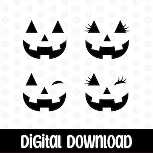 Pumpkin face printables, Jack o lantern faces, Jack o lantern faces png, Jack o lantern print, Pumpkin faces, Jackolantern, Halloween, Files