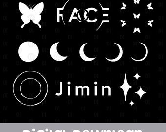 K-pop printables, Kpop clipart, Face, Fanmade, Clip art, Pngs, Digital download