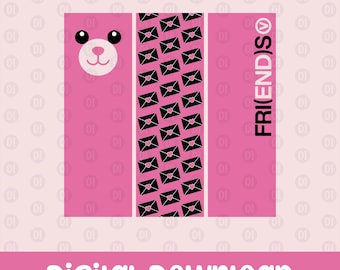 K-pop printables, Digital bookmarks, Friends v, Fanmade, Jpegs, Downloads