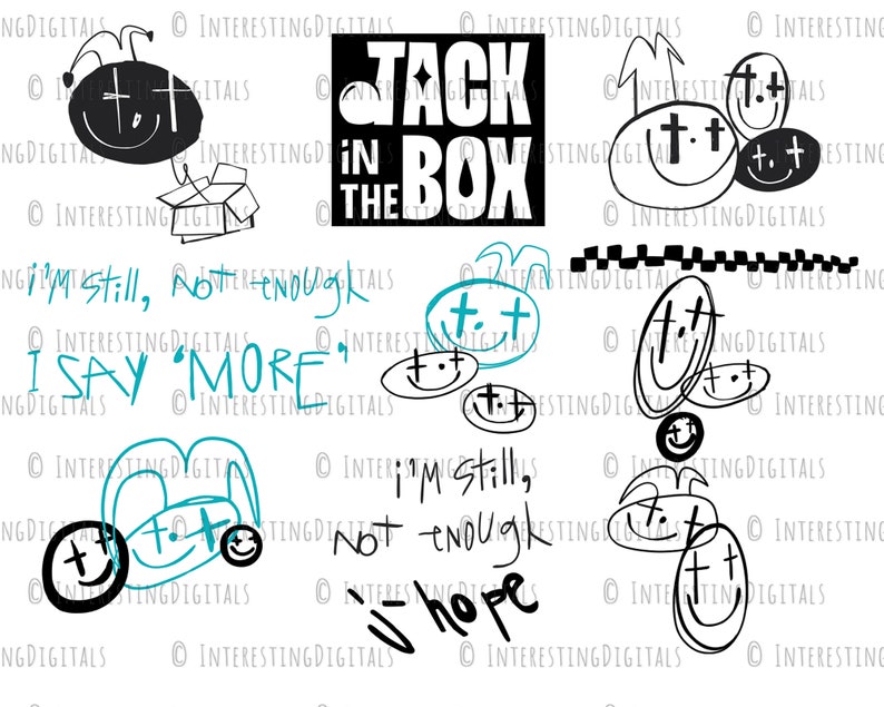 Bts Printables, Bts Clipart, Jack in the Box, Jack in the Box Jhope ...