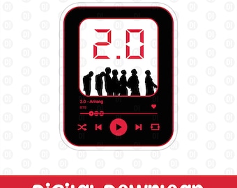 K-pop printable, 2.0, Arirang, Fanmade, Music player png, Digital sticker, Png, Download