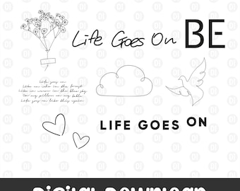 K-pop printables, Kpop clipart, Life Goes On, Fanmade, Clip art, Pngs, Digital download