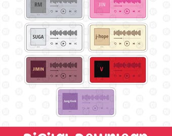 K-pop printables, Kpop, Arirang members album, Fanmade, Music player png, Digital stickers, Pngs, Download