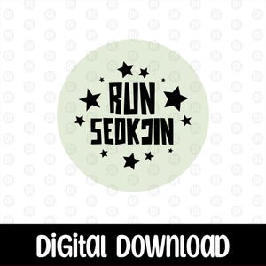 K-pop printables, Digital pins, Runseokjin, Pngs, Digital download