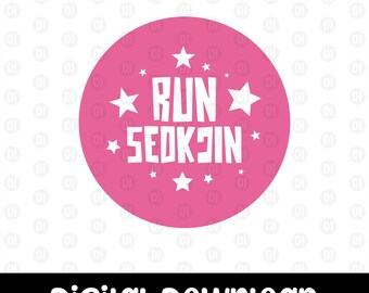 K-pop printables, Kpop freebies, Runseokjin, Fanmade, Digital pins, Pngs, Download