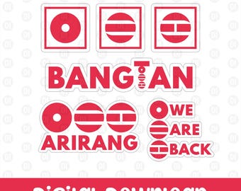 プリント＆カット BTS ステッカー、印刷可能な BTS ステッカー - 即時