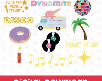 K-pop printables, Kpop clipart, Dynamite, Fanmade, Clip art, Pngs, Digital download