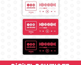 K-pop printables, Kpop freebies, Arirang, Fanmade, Music player png, Digital stickers, Pngs, Download