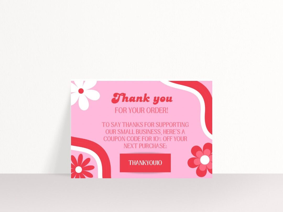 Thank You Cards Printable Digital Template - Etsy