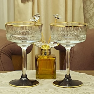 22k Gold Gilded Champagne Coupe, Wedding Party Glass, Bridesmaid Glasses, Celebration Glasses