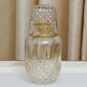 Colorful Glass Bedside Carafe with Lid & Cup Set: Unique Drinking Set Gift