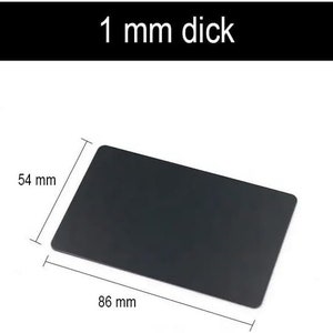 10x eloxierte Metallkarten 1mm /Visitenkarte Aluminiumlegierung Rohlinge/für Lasergravur/stabil, saubere Kanten