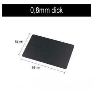10x eloxierte Metallkarten 0,8mm / Visitenkarte Aluminiumlegierung Rohlinge / für Lasergravur / Business Karte