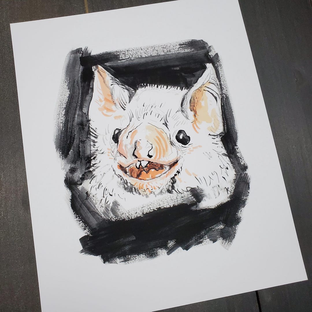 Cute Bat | 8x10 Giclee Print - Etsy
