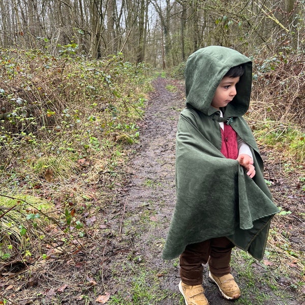 Toddler Medieval Woodland Cloak-Hobbit Inspired Halloween Costume with Shirt,Vest,Pants and Cloak-Halloween Kids Costume-1st Birthday Outfit