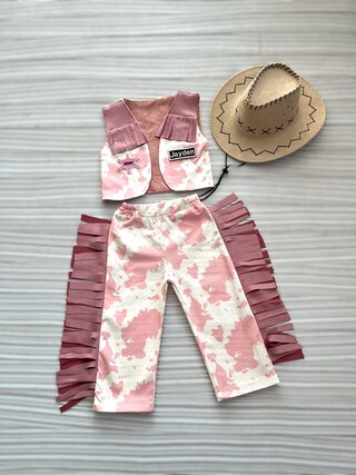 Camicia Adolescente Ragazzo Western Cowboy Cowgirl Gilet Nappa Frangia Vita Cappotto Top Partito Costume T Camicia Ragazza A Buon Mercato, Marrone