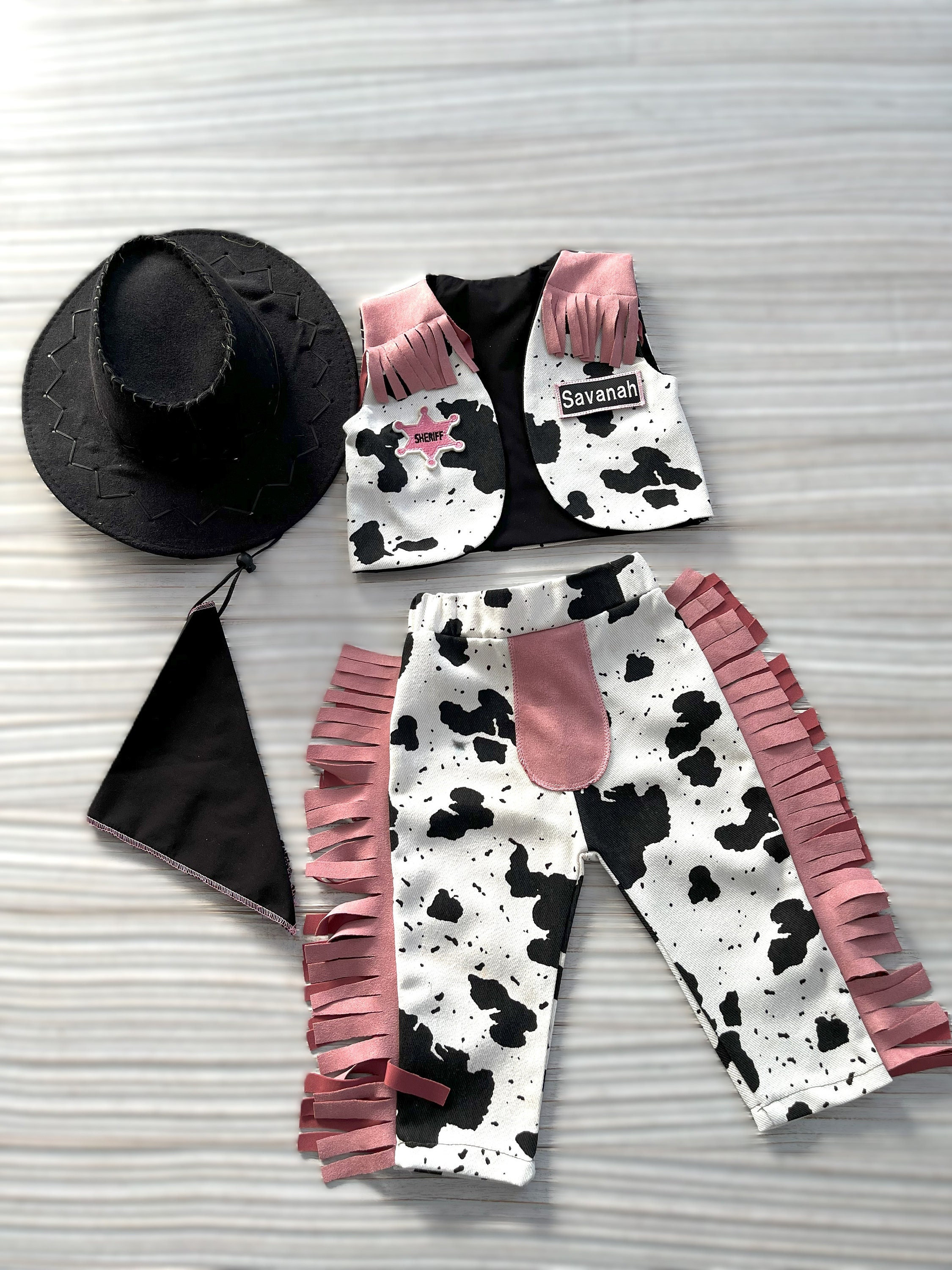 Costume De Cowboy Pour Fille - Jupe, Gilet à Franges, Chapeau, Bandana - Taille 4-10 Ans - Pour Halloween, Carnaval, Fête Déguisée