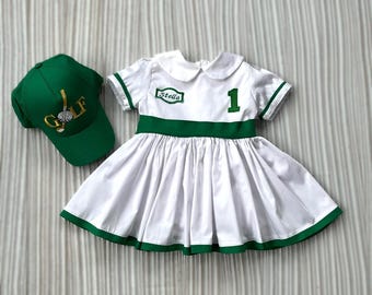 Personalized Baby Girl Golf Dress*caddy Toddler White 1st Hole in One  Uniform*baby Golf 1st Birthday Girl Suit*1st Birthday Costume* - Etsy