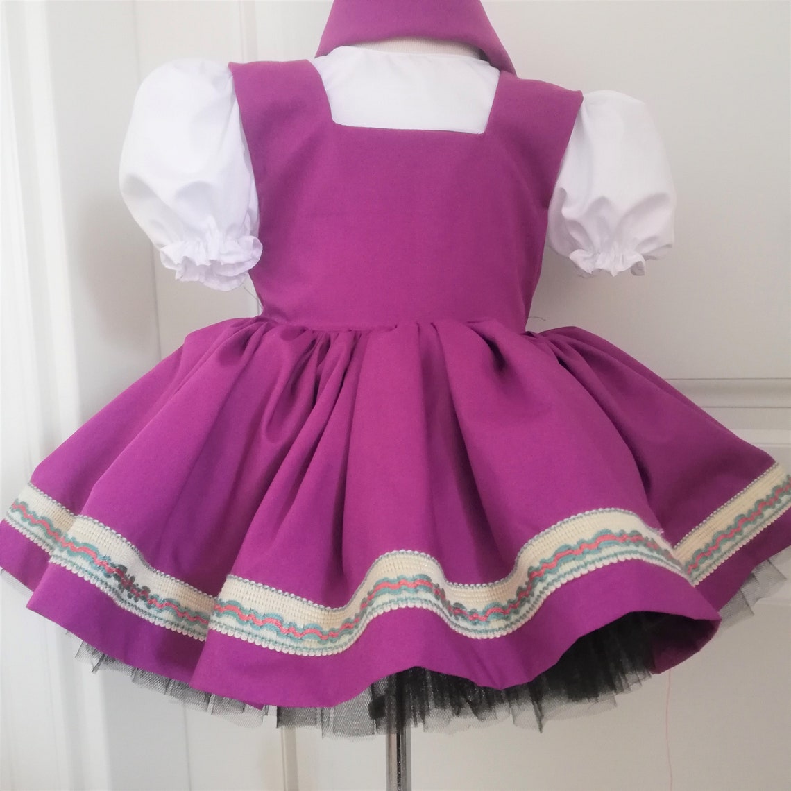 Masha Costume masha Dress baby Girl Purple Dress 1st Etsy