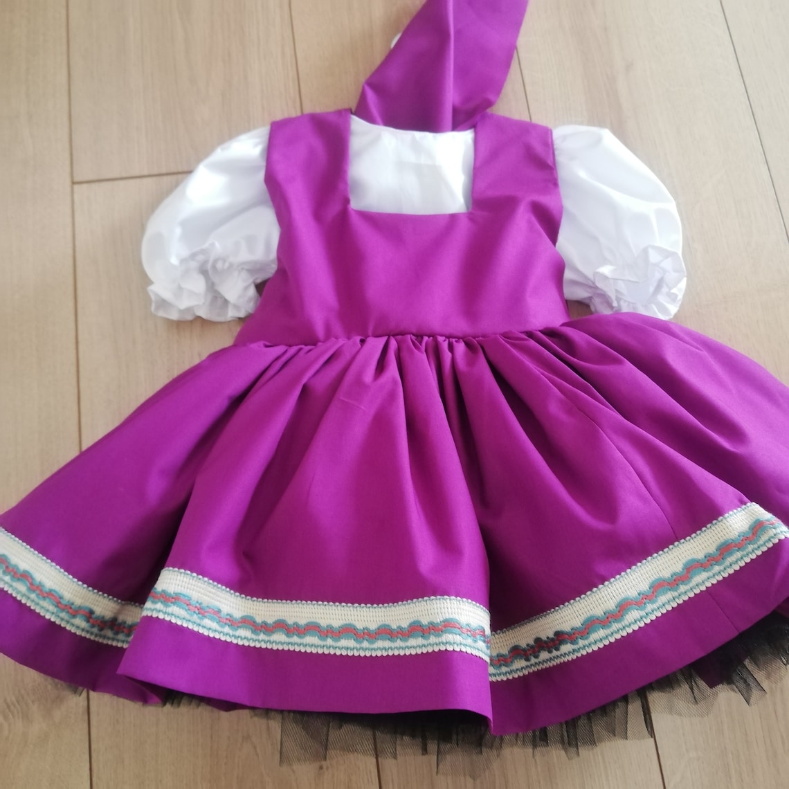Masha Costume masha Dress baby Girl Purple Dress 1st Etsy