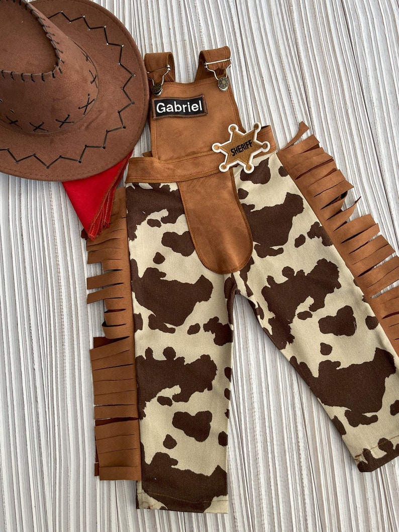 Personalized Toddler Cowboy Brown Western outfitInfant Brown Wild west suitToddler Rodeo Outfit1st Birthday outfitCowboy pants for baby image 5